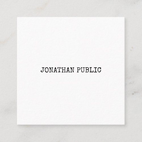 Creative Modern Minimalist Design Template Cool Square Business Card