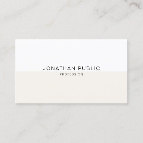 Creative Modern Minimalist Elegant Plain Simple Business Card