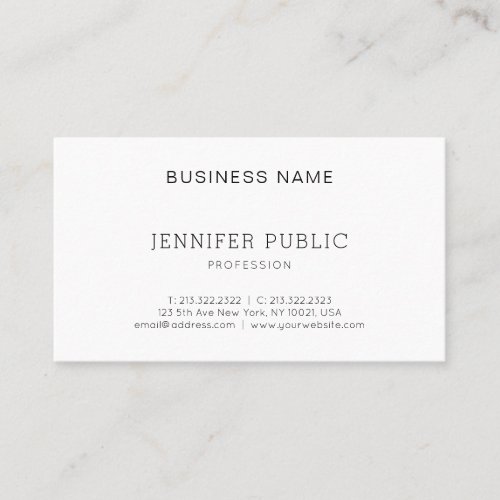 Creative Modern Minimalist Professional Design Business Card