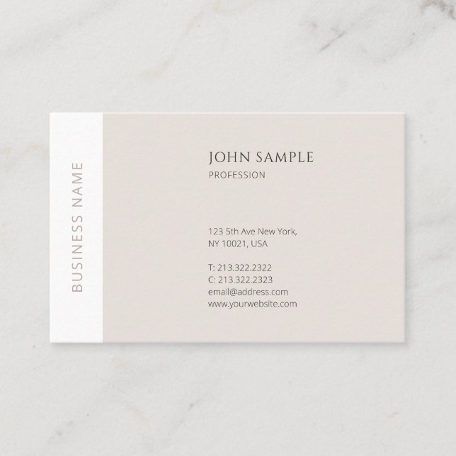 Creative Modern Minimalist Professional Elegant Business Card (Front)