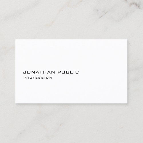 Creative Modern Minimalist Professional Sleek Cool Business Card