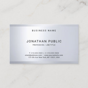 Creative Modern Minimalistic Silver Look Template Business Card