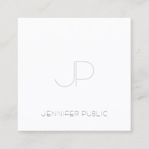 Creative Modern Monogram Design Trendy Elegant Square Business Card