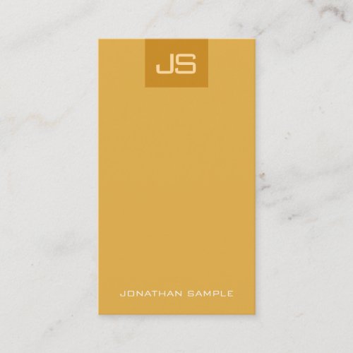 Creative Modern Monogram Vertical Trendy Template Business Card