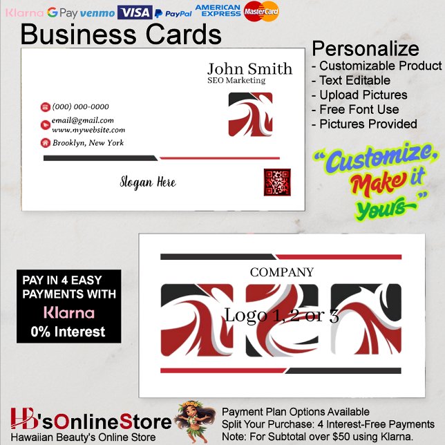 Creative Modern Office 3 Choice Logo Red Black SEO Business Card (Creative Modern Office Choice Logo Red Black SEO Business Card 3.)