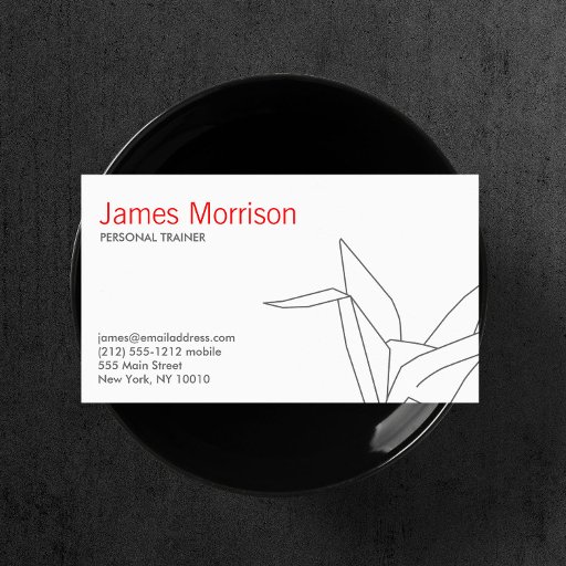 Customizable ORIGAMI CRANE 3 Business Card