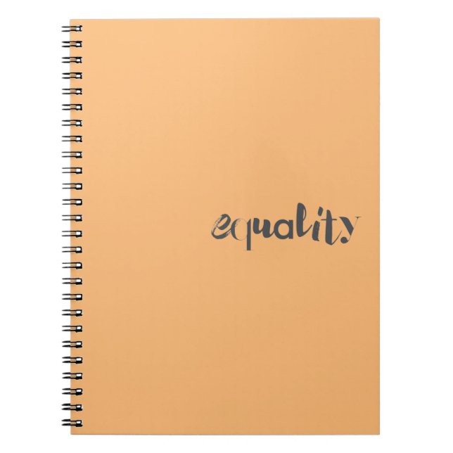 Creative, modern, playful, cool design of Equality Notebook (Front)