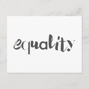 Creative, modern, playful, cool design of Equality Postcard