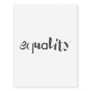 Creative, modern, playful, cool design of Equality Temporary Tattoos