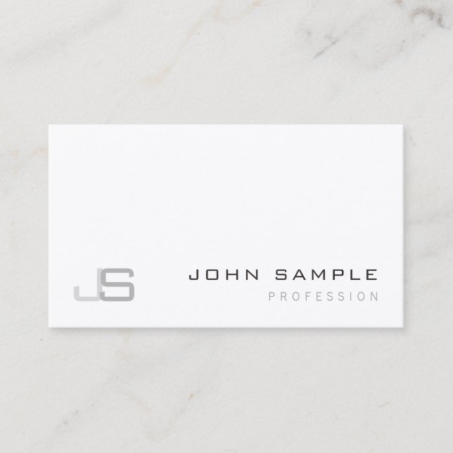 Creative Modern Professional Monogram Luxury Business Card (Front)