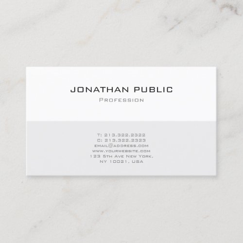 Creative Modern Professional Simple Template Top Business Card