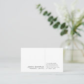Creative Modern Professional Simple White Plain Business Card (Standing Front)