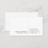 Creative Modern Professional Simple White Plain Business Card (Front/Back)