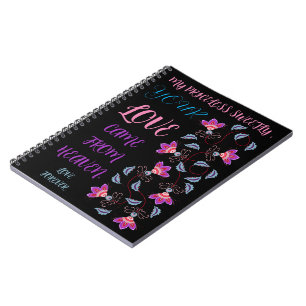 CREATIVE MODERN PURPLE FLOWER ART GIFT NOTEBOOK