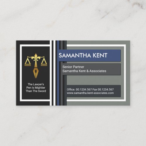 Creative Modern Signboard Notice Solicitor Lawyer Business Card