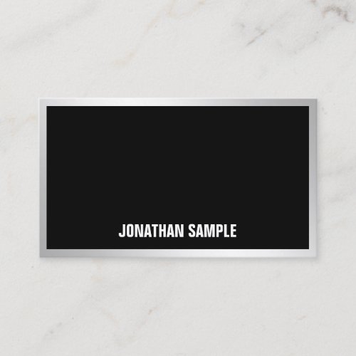 Creative Modern Silver Elegant Simple Plain Trendy Business Card