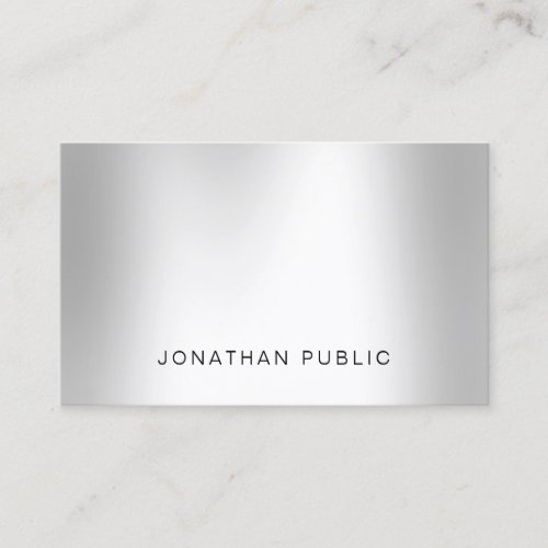 Creative Modern Silver Look Professional Elegant Business Card