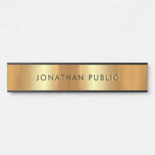 Creative Modern Simple Design Black Gold Template Door Sign