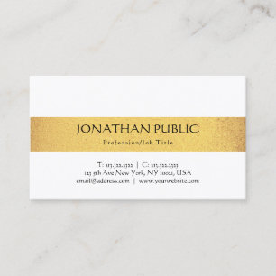 Creative Modern Simple Design Gold Look Trendy Business Card