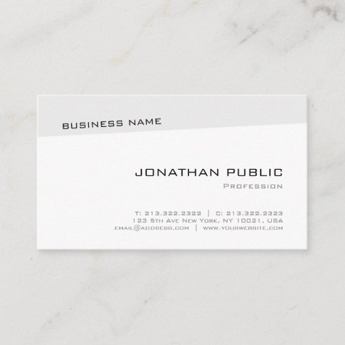 Creative Modern Simple Template Professional Top Business Card