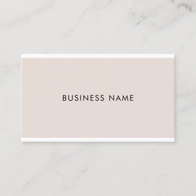 Creative Modern Sleek Firm Company Plain Trendy Business Card (Front)