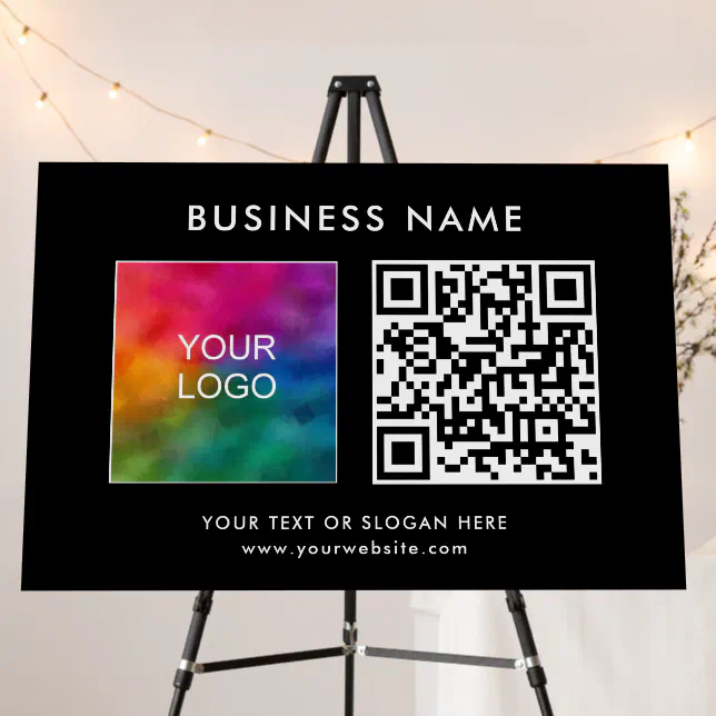 Creative Modern Template Business Logo QR Code Foam Board | Zazzle