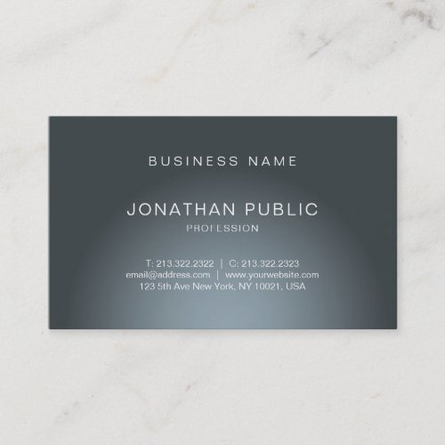 Creative Modern Trendy Professional Elegant Plain Business Card