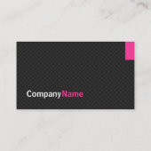 Creative Modern Twill Grid - Black and Pink Business Card (Back)