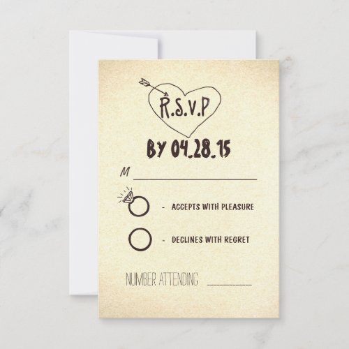 creative modern wedding RSVP cards