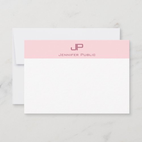 Creative Monogram Blush Pink Minimalist Template