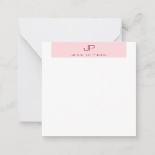 Creative Monogram Blush Pink Simple Template