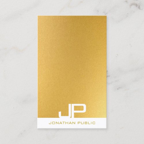 Creative Monogram Elegant Gold Template Modern Business Card