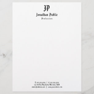 Creative Monogram Minimalist Vintage Template Chic Letterhead