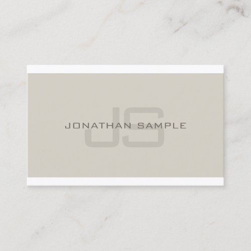 Creative Monogram Simple Professional Plain Luxury Business Card