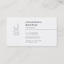 Creative Monogram Sleek Design Trendy Modern Plain Business Card