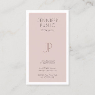 Creative Monogram Trendy Artistic Plain Luxury Business Card