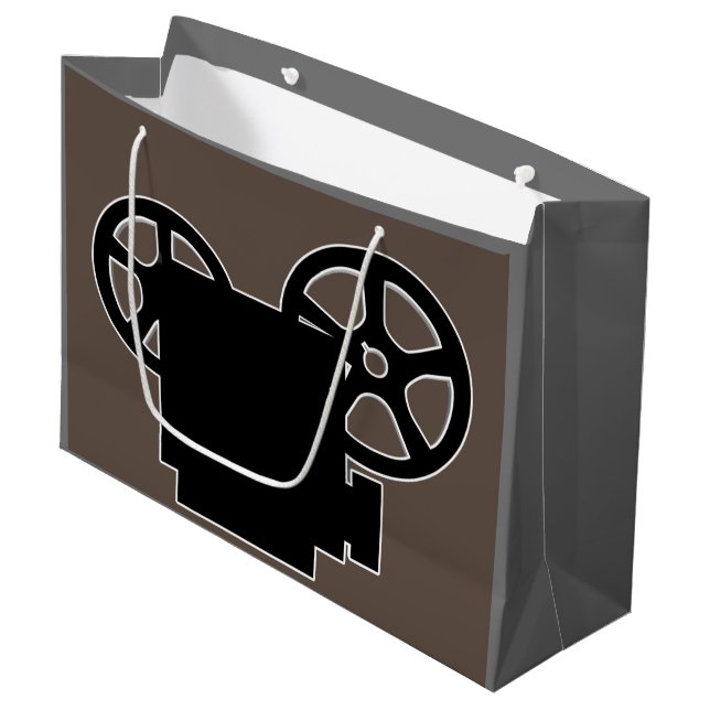  CREATIVE MOVIE PROJECTOR SILHOUETTE LARGE GIFT BAG (Front Angled)