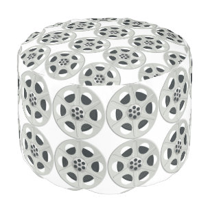 CREATIVE MOVIE REEL PATTERN DESIGN POUF