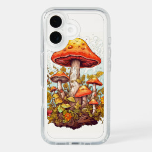 Creative Mushroom Forest Illustration iPhone 16 Case