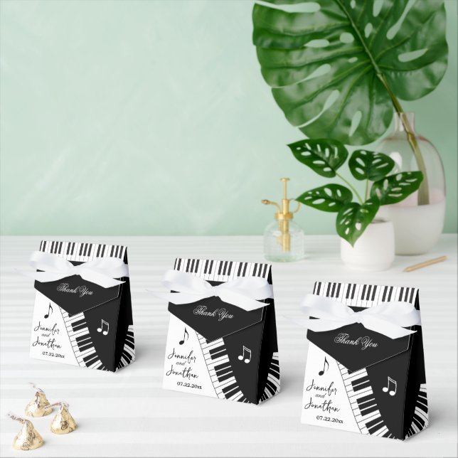 Creative Musicians Piano Keys Wedding Favor Boxes (Multiple)