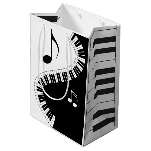Creative Musicians Piano Keys Wedding Medium Gift Bag