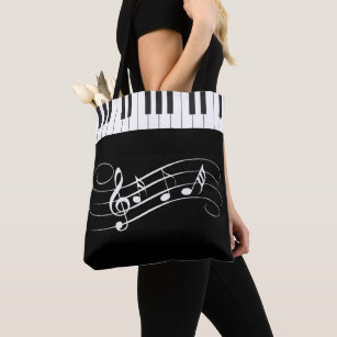Creative Musicians Piano Keys Wedding Tote Bag