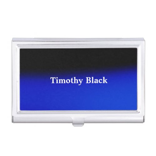 Creative Night Blue Elegant Plain Modern Style Business Card Case