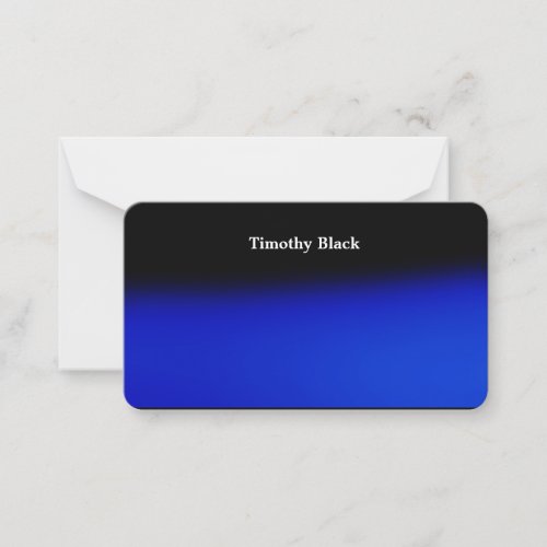 Creative Night Blue Elegant Plain Modern Style Note Card