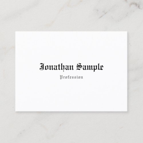 Creative Nostalgic Classic Look Old English Text Business Card