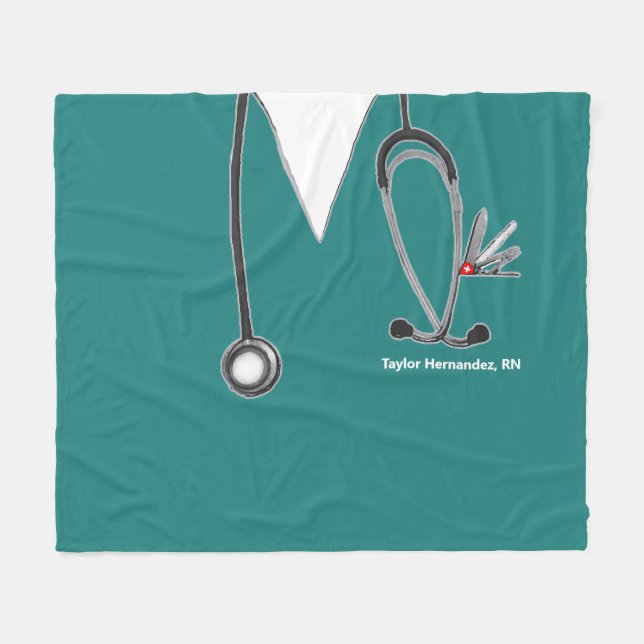 Creative Nurse Fleece Blanket (Front (Horizontal))
