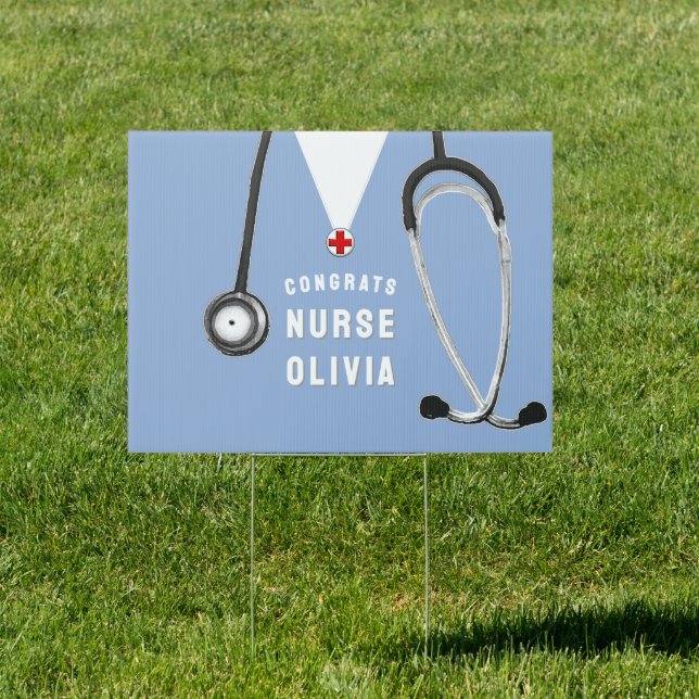 Creative Nurse Grad Congrats Sign (Insitu)