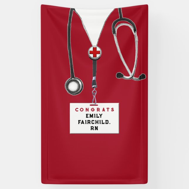 Creative Nurse Graduation Banner (Vertical)