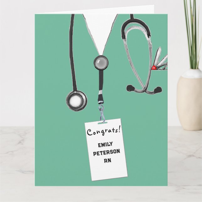 Creative Nurse Graduation Card (Front)