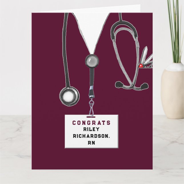 Creative Nurse Graduation Card (Front)